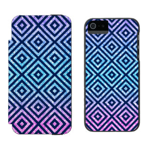 Coque-portefeuille iPhone 5 Incipio Watson™ Parties scintillant rose et bleu avec Motif géomét