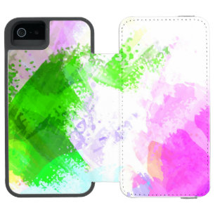 Coque-portefeuille iPhone 5 Incipio Watson™ peinture Abstraite à l'aquarelle