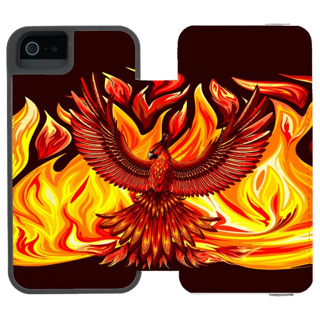 Coque Portefeuille Incipio Pour iPhone Phoenix mythologique immortelle Créature (Folio Ouvert)