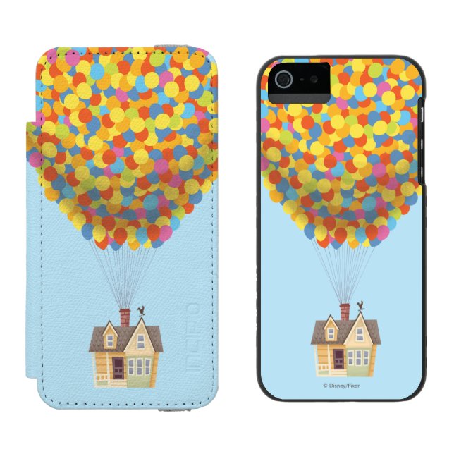 Coque Portefeuille Incipio Pour iPhone Pixar Disney| Balloon House Pastel (Côté par côté)