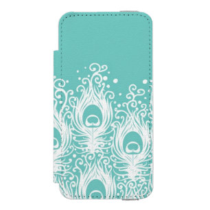 Coque-portefeuille iPhone 5 Incipio Watson™ Plumes molles de paon