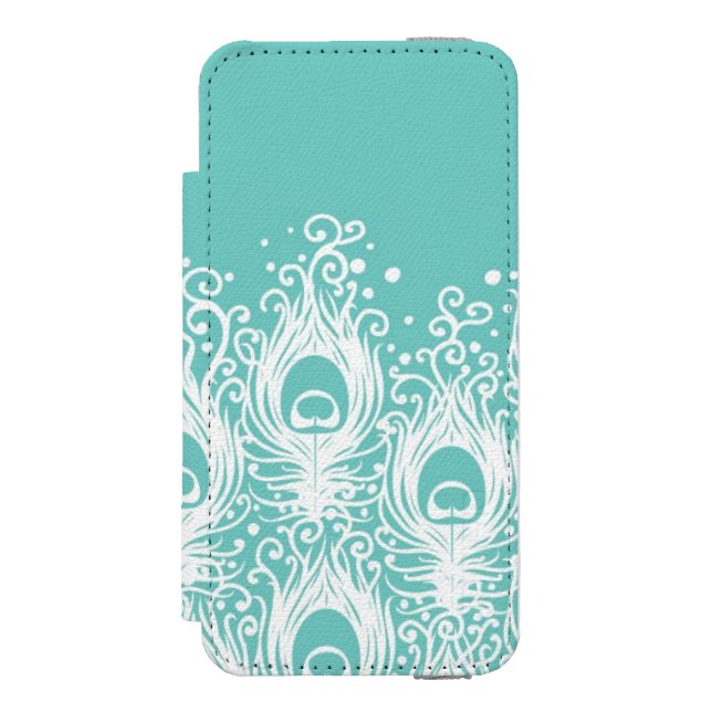 Coque Portefeuille Incipio Pour iPhone Plumes molles de paon (Folio Devant)