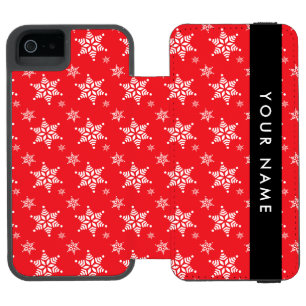 Coque-portefeuille iPhone 5 Incipio Watson™ Pneus blancs, Rouge, Votre nom, Personnaliser