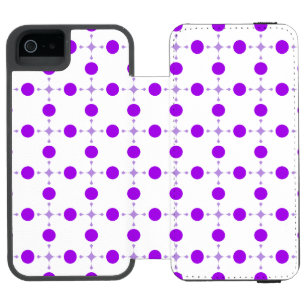 Coque-portefeuille iPhone 5 Incipio Watson™ Points violets, Motif à pois, Points, Pointillé