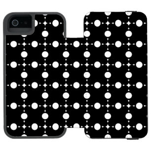 Coque-portefeuille iPhone 5 Incipio Watson™ Pois blancs, Motif à points Polka, points, pointil