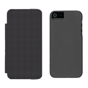 Coque-portefeuille iPhone 5 Incipio Watson™ Polymère noir et gris de fibre de carbone