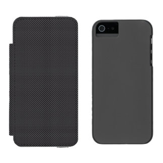 Coque-portefeuille iPhone 5 Incipio Watson™ Polymère noir et gris de fibre de carbone