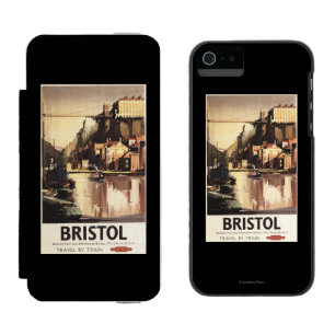 Coque-portefeuille iPhone 5 Incipio Watson™ Pont suspendu et bateaux de Clifton