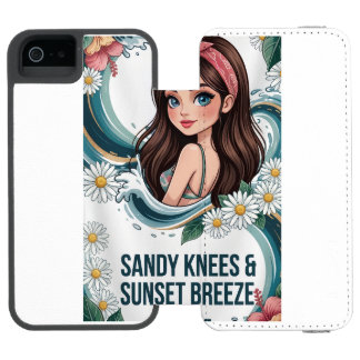 Coque-portefeuille iPhone 5 Incipio Watson™ Porte-cartes iPhone 6 Salty Lil Tropical Hibiscus