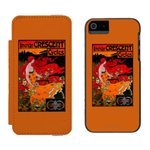 Coque-portefeuille iPhone 5 Incipio Watson™ PosterEurope vintage en croissant américain