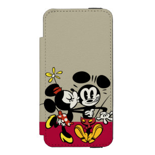 Coque-portefeuille iPhone 5 Incipio Watson™ Principaux raccourcis Mickey   Minnie Kissing Mick