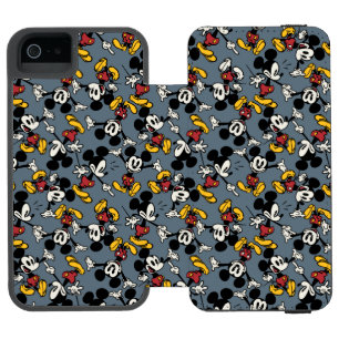 Coque-portefeuille iPhone 5 Incipio Watson™ Principaux raccourcis Mickey   Motif d'icône bleu