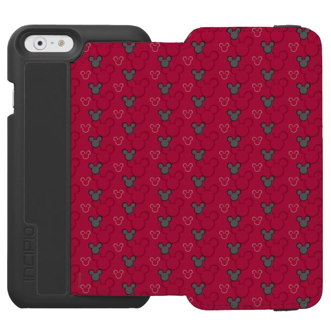 Coque Portefeuille Incipio Pour iPhone Principaux raccourcis Mickey | Motif d'icône rouge (Folio Ouvert)