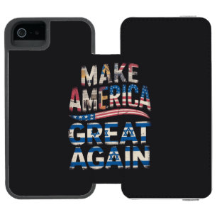 Coque-portefeuille iPhone 5 Incipio Watson™ Rétablissons la grandeur de l'Amérique