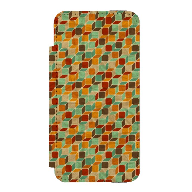 Coque Portefeuille Incipio Pour iPhone Rétro motif géométrique 4 (Folio Devant)