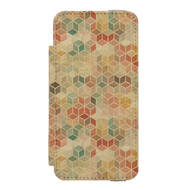 Coque Portefeuille Incipio Pour iPhone Rétro motif géométrique 5 (Folio Devant)