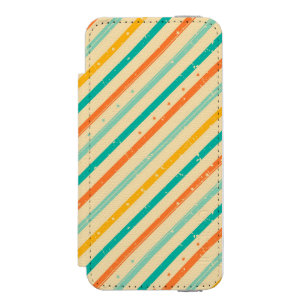 Coque-portefeuille iPhone 5 Incipio Watson™ Rétro motif rayé grunge