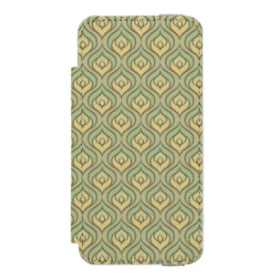 Coque-portefeuille iPhone 5 Incipio Watson™ Rétro motif vert et jaune vintage