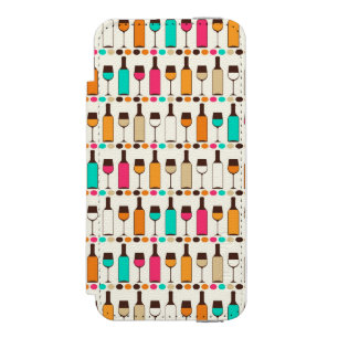 Coque-portefeuille iPhone 5 Incipio Watson™ Rétros bouteilles et verres de vin