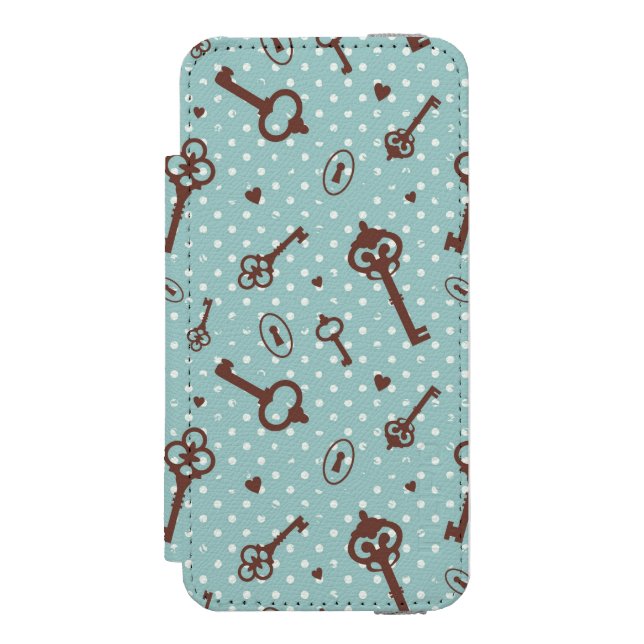 Coque Portefeuille Incipio Pour iPhone Rétros clés de Valentine (Folio Devant)