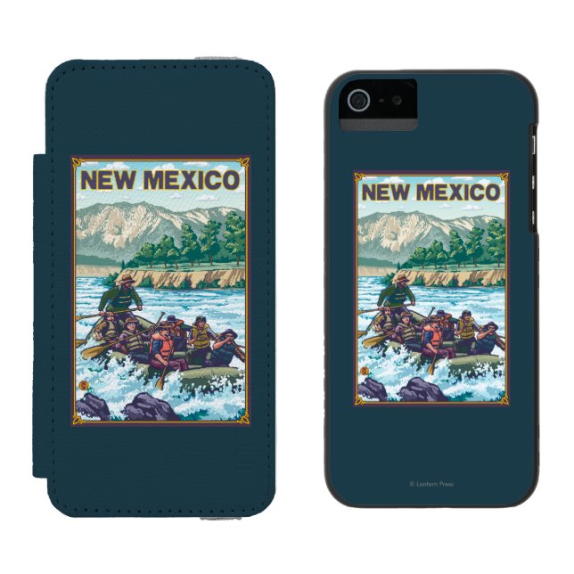 Coque Portefeuille Incipio Pour iPhone Rivière RaftingNew Mexique (Côté par côté)
