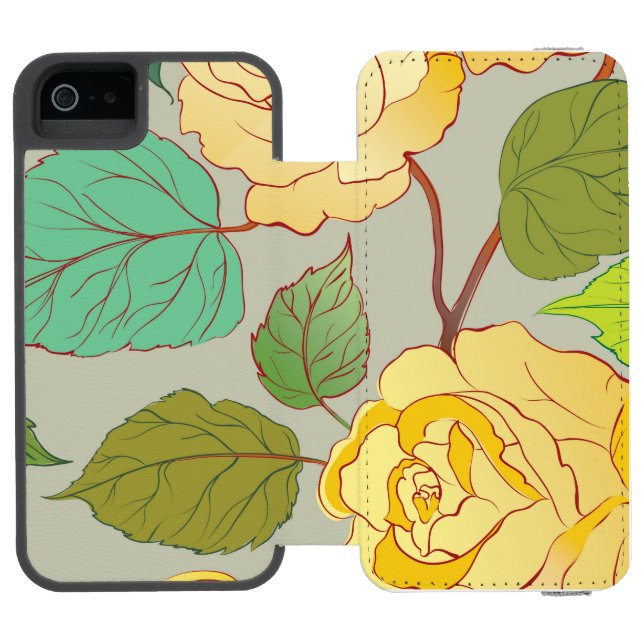 COQUE PORTEFEUILLE INCIPIO POUR iPhone ROSES 1 (Folio Ouvert)