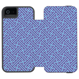 Coque-portefeuille iPhone 5 Incipio Watson™ Sayagata motif, japonais, violet et bleu