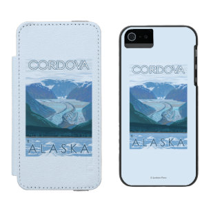 Coque-portefeuille iPhone 5 Incipio Watson™ Scène de glacier - Cordova, Alaska