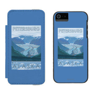 Coque-portefeuille iPhone 5 Incipio Watson™ Scène de glacier - Pétersbourg, Alaska