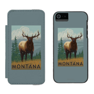 Coque-portefeuille iPhone 5 Incipio Watson™ Scène de MontanaElk