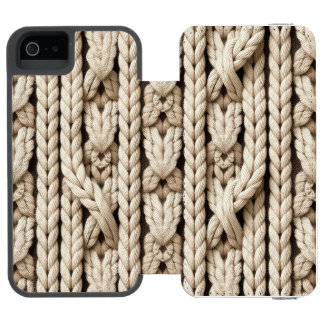 Coque-portefeuille iPhone 5 Incipio Watson™ Seamless Chunky Cable Knit Pattern