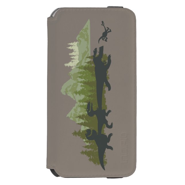 Coque Portefeuille Incipio Pour iPhone Silhouettes Dino en cours (Folio Devant)