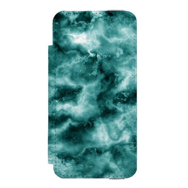Coque Portefeuille Incipio Pour iPhone Texture de marbre vert-foncé (Folio Devant)