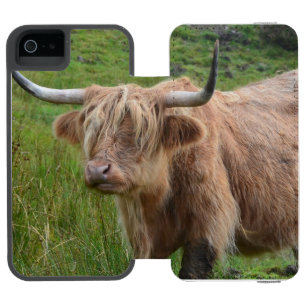 Coque-portefeuille iPhone 5 Incipio Watson™ Vache des montagnes adorable