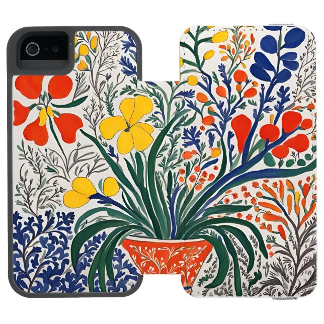 Coque Portefeuille Incipio Pour iPhone Vase and Wild Flowers  (Folio Ouvert)