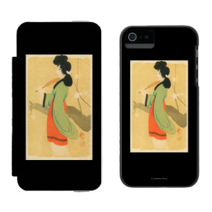 Coque-portefeuille iPhone 5 Incipio Watson™ Vue d'une femme japonaise dans ParisParis, France