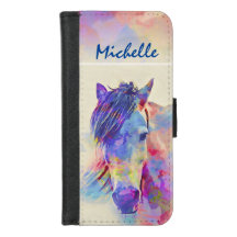 Cheval Coloré Tête Design artistique
