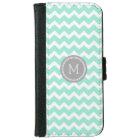 Monogramme gris de motif de Chevron de turquoise