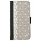 Nom vintage de coutume de pois de dentelle et de