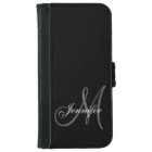 SIMPLE, NOIR, GRAY VOTRE MONOGRAMME VOTRE NOM