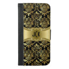 Tons noir et or Damas florales