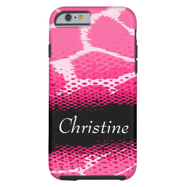 coque poster de animal graphique rose (Dos)