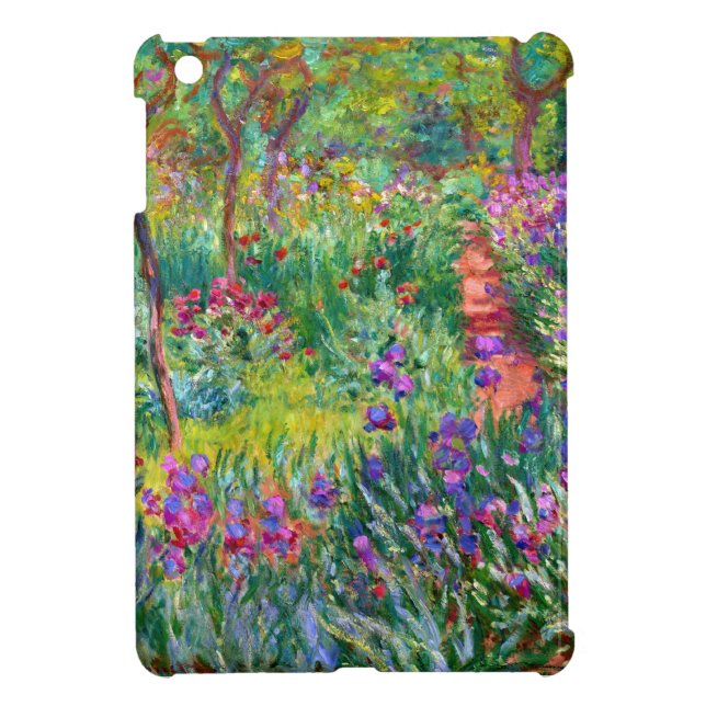 Coque Pour iPad Mini Claude Monet : Le jardin d'iris chez Giverny (Dos)