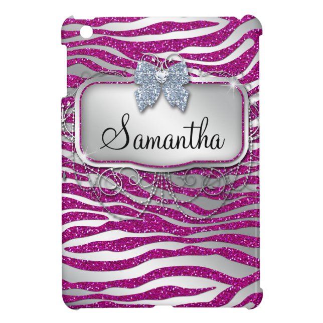 Coque Pour iPad Mini Monogramme mignon de Bling de parties (Dos)