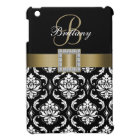 OR, MONOGRAMME NOIR DE DAMASSÉ