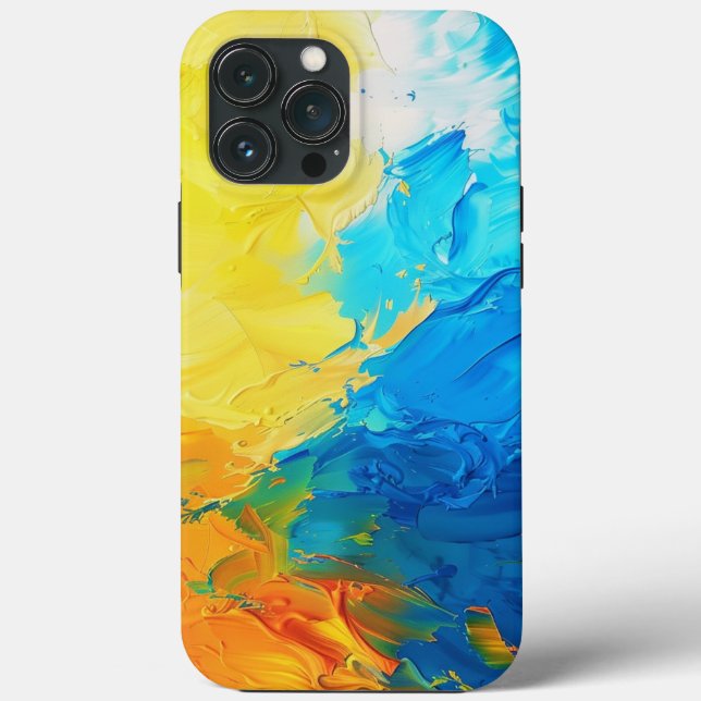 Coque pour iphone 13 pro max en couleurs ukrainien (Verso)