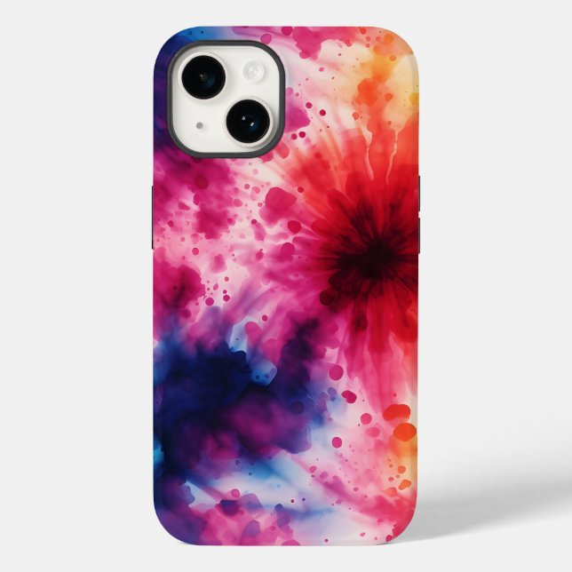 Coque Pour iPhone 14 Abstrait Retro Tie Dye Motif iPhone / coque ipad (Verso)