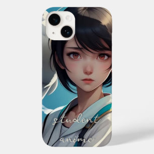 Coque Pour iPhone 14 Anime étudiante Coque monogramme - coque iphone d'