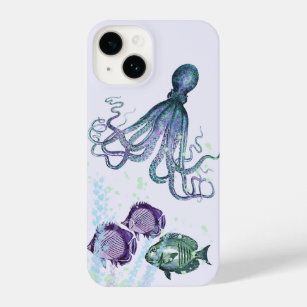 Coque Pour iPhone 14 Aquarelle Poisson de poulpe sous-marin