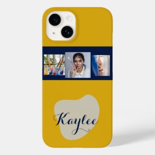 Coque Pour iPhone 14 Art Collage Script Monogramme coque iphone